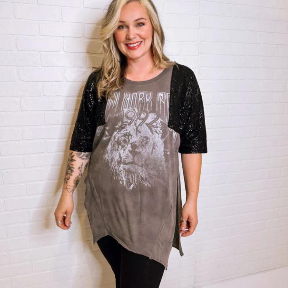 Free People City Sparkle Tunic Top NEW with TAGS! Size M